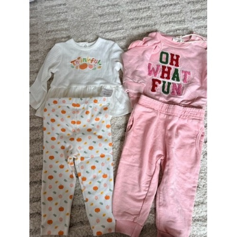 NWT Little Me &Jessica Simpson Baby Girls Holiday Outfit Bundle 12M Thanksgiving